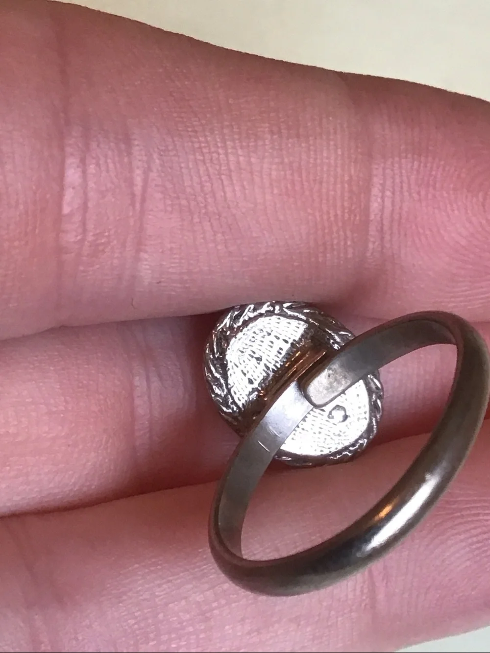 Two Vintage Turquoise Silver-toned Rings, Adjustable